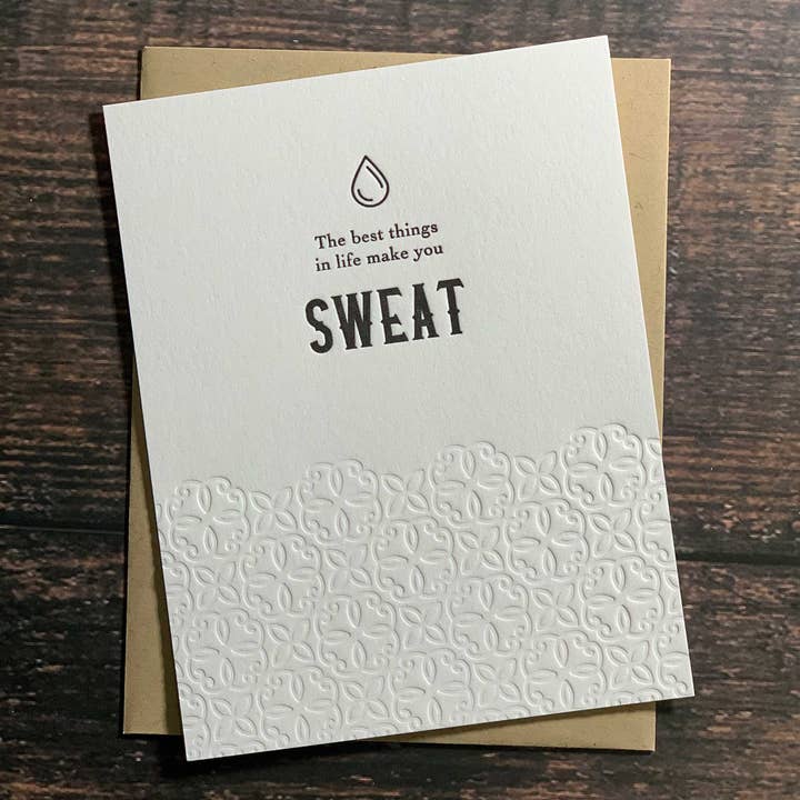 Friend greeting card. Yoga Gym buddy Card. Just Because. for wholesale by Kincaid Creative