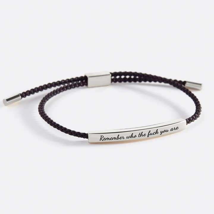 Mint & Lily - Wholesale Woven/Braided Bracelet - Remember Who the F♥ck You Are Tube Bracelet