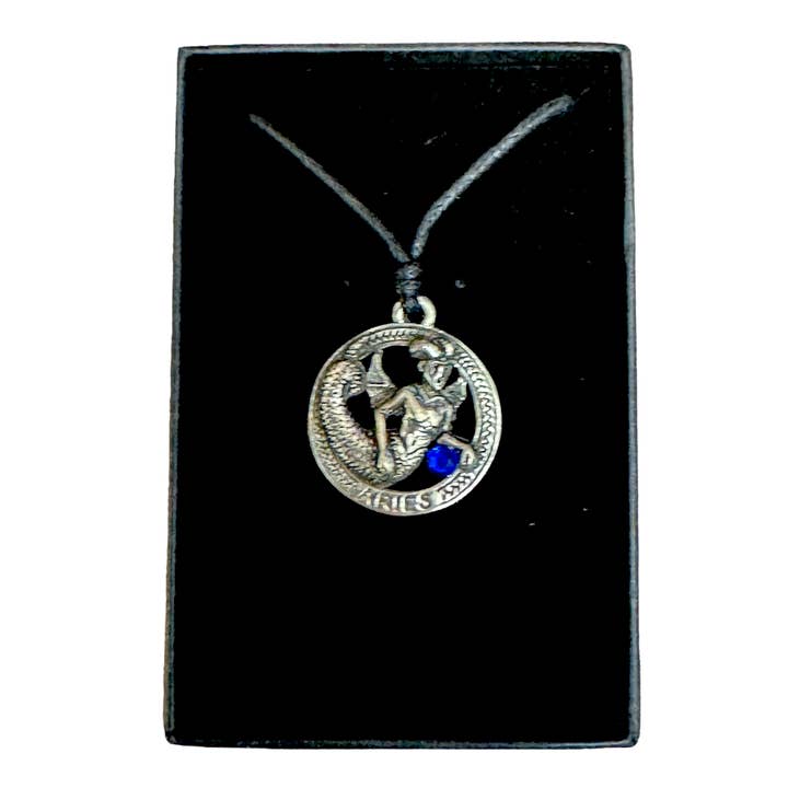 Myth & Magik - Silver Jewellery Cavern Wholesale - Wholesale Pendant/Charm Necklace - Aries Pewter Zodiac Necklace - Astrology Gift - (USA-DDP)1