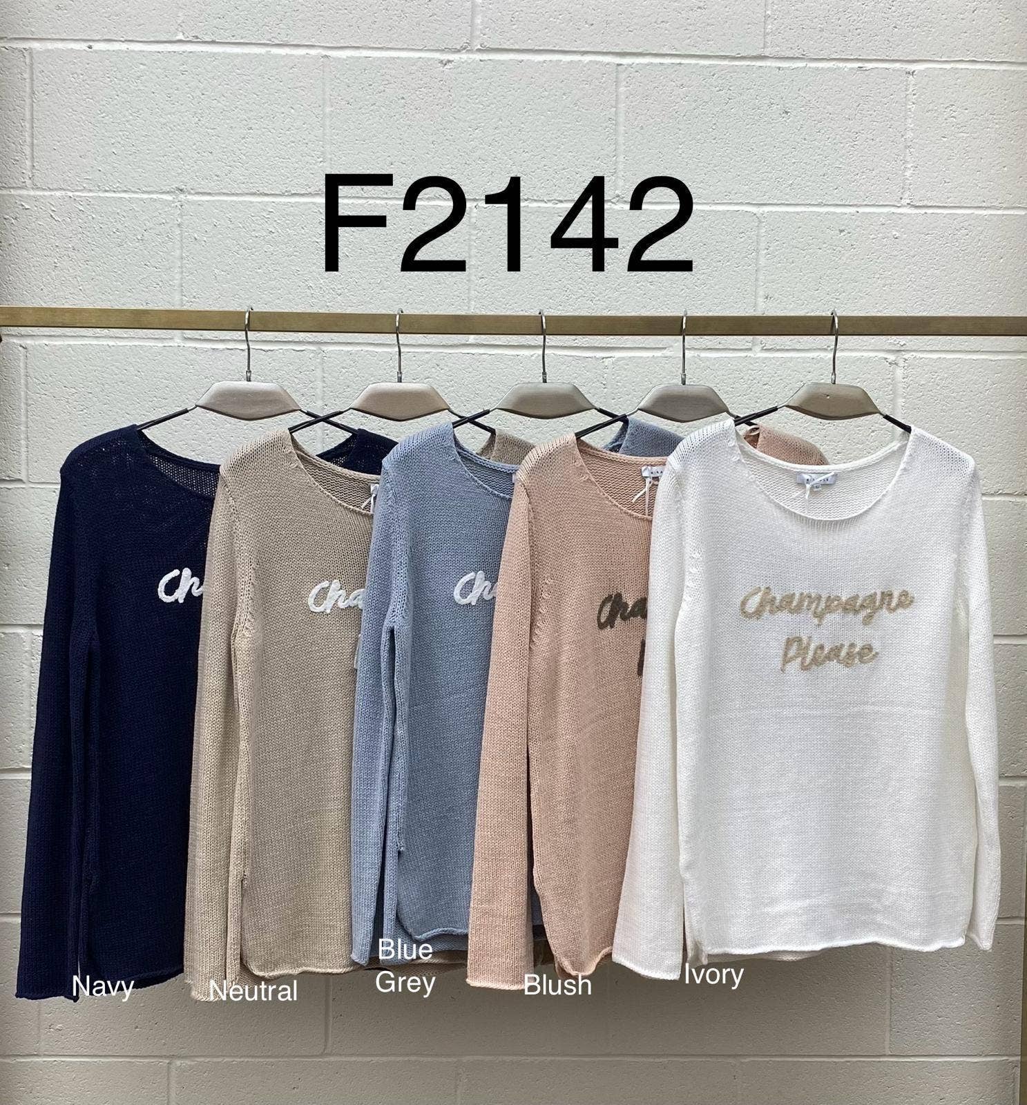 Ashley’s Clothing Design Inc. – Pulôver - Mulher por atacado – Camisola Leve "Champagne Please"1