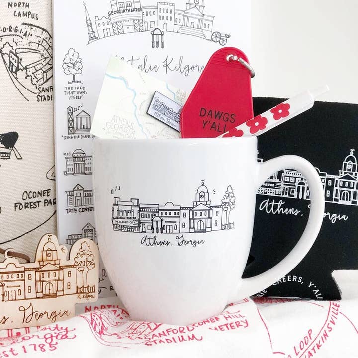 Natty Michelle Paperie - Wholesale Coffee Mug - Athens, Georgia Skyline Mug