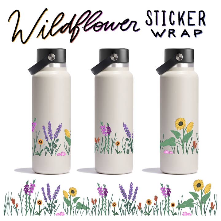 Wildflower Sticker Wrap for wholesale by Creatively Leanne