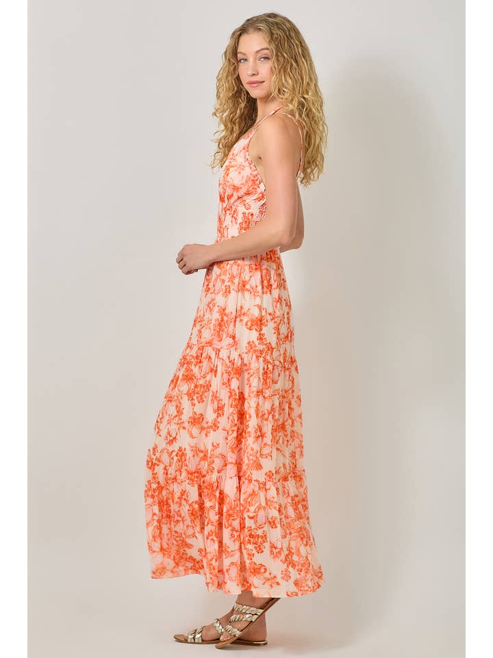 Mystree - Vendita all'ingrosso Vestito - Donna - 61048 Abito Lungo a Strati in Rete Stampata11