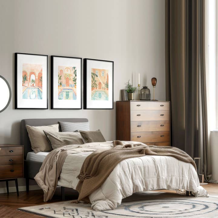 Large Wall Art Framed | Set of 3 Beach Decor Wall art Prints for wholesale by About Wall Art