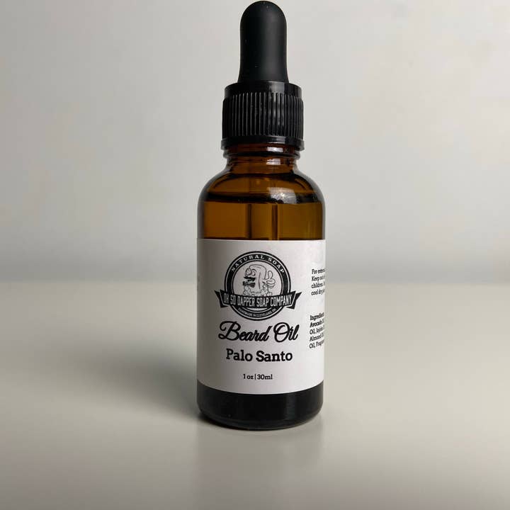 Palo Santo Beard Oil for wholesale by Oh So Dapper Soap Company