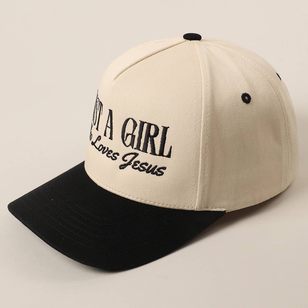 Fashion City - Wholesale Trucker Hat - Women's - Just A Girl Who Loves Jesus Embroidery Trucker Hat4