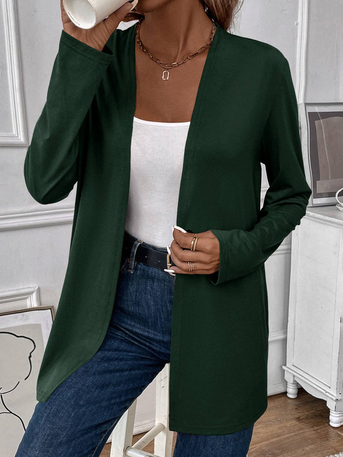 Beyond Apparel - Wholesale Cardigan - Women's - Open Front Long Sleeve Cardigan14