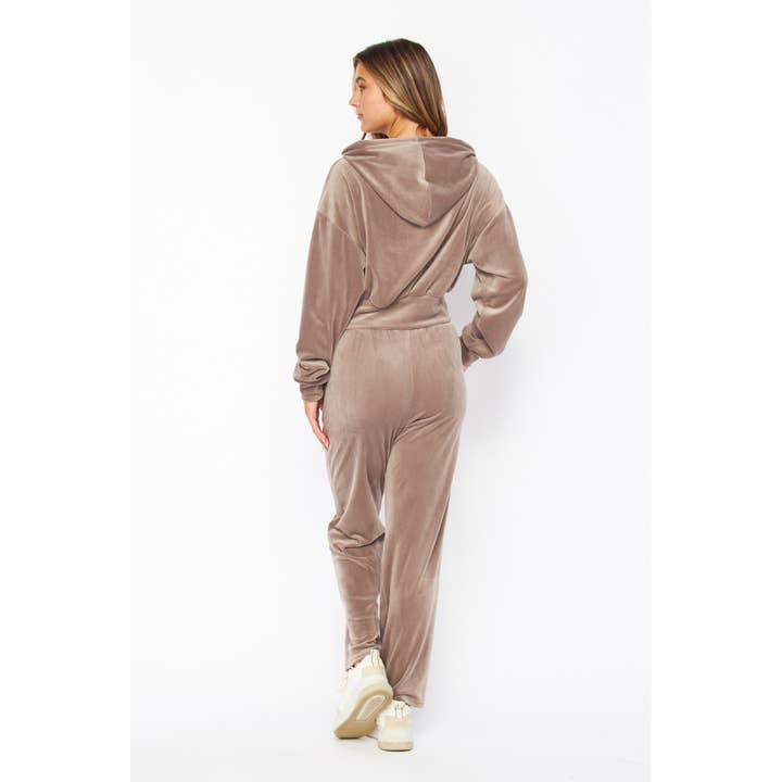 HiteJeans - Wholesale Lounge set – Women's - VELOUR ZIP UP HOODIE PANTS SET32