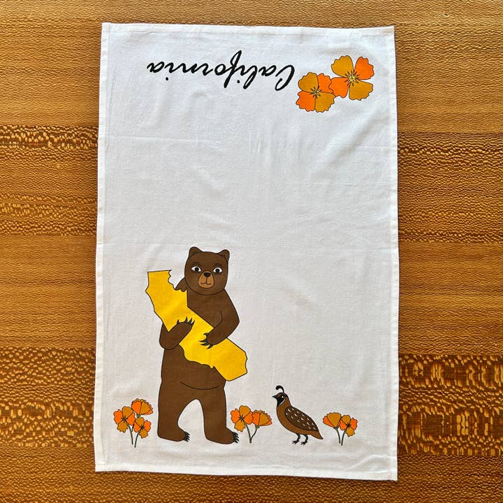 Torchon à vaisselle California Bear pour la vente par Jump That Moon