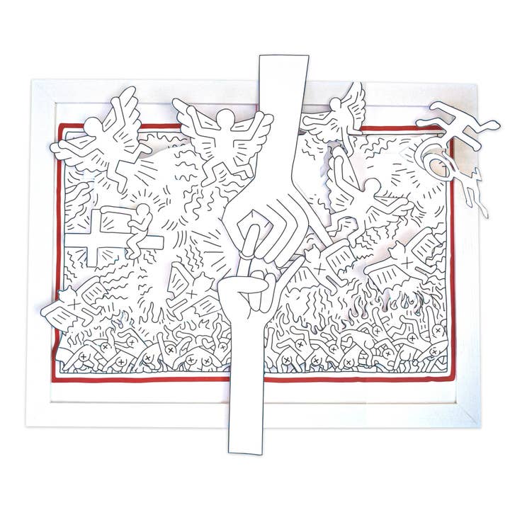Keith Haring The Marriage of Heaven and Hell Pop Up Poster for wholesale by Poposition Press