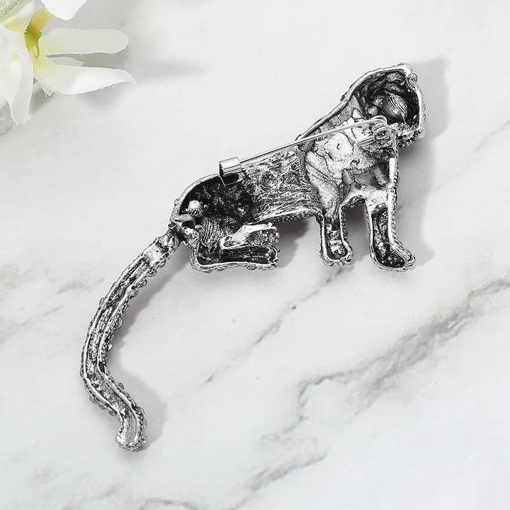 Sensibling Corp. – alfinete de lapela por atacado – Broche com Alfinete de Leopardo Ornamentado com Pedras7