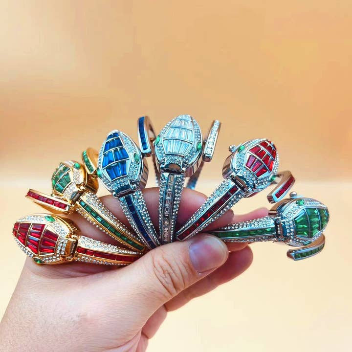 Snake Wrist Women's Quartz Crystal Watch for wholesale by WoodWristCo