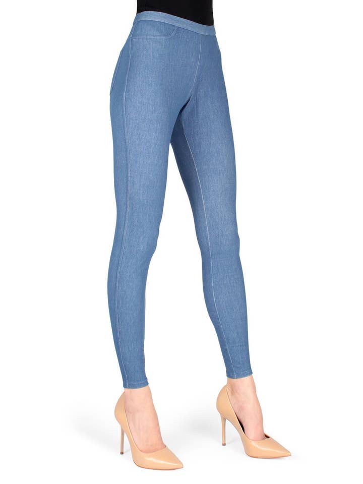 Leggings vaqueros ajustados MeMoi para venta al por mayor de Infinity Classics International Inc.