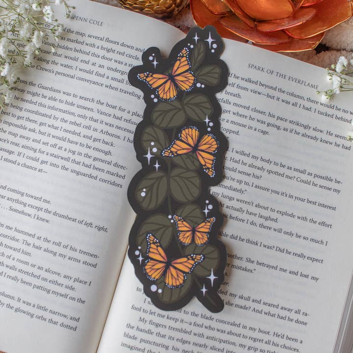Meaggie Moos - Wholesale Bookmark - Butterfly Branch Die-Cut Bookmark