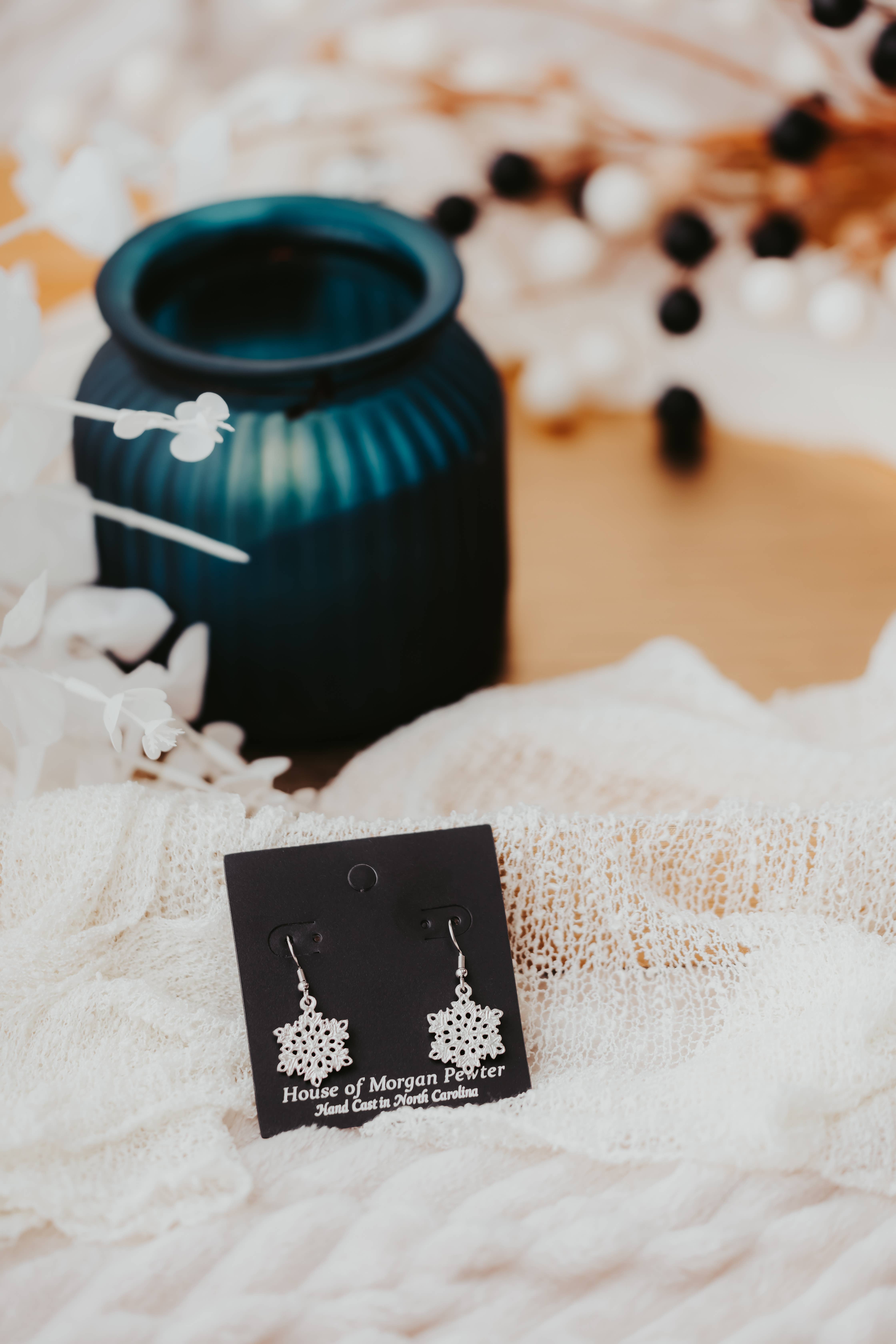 House of Morgan Pewter - Wholesale Jewelry Set - Snowflake Jewelry - Earrings - Necklace - Gift Box6