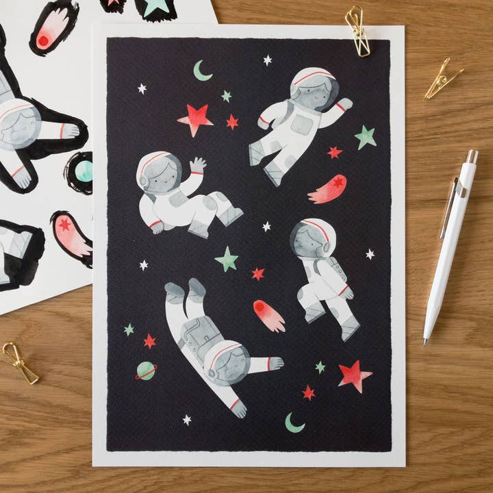 Natà lia Juan Abelló - Wholesale Art Print - Astronauts Art Print1