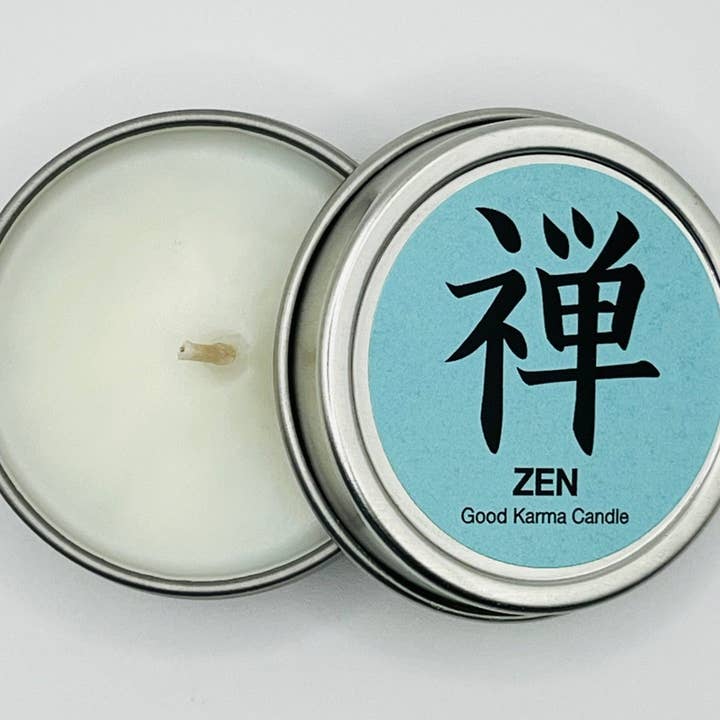 Zen (Blue Lotus) - Available in 1 oz ($4.95) and 4 oz ($8.95) sizes for wholesale by Zensual Candles- Good Karma Candles