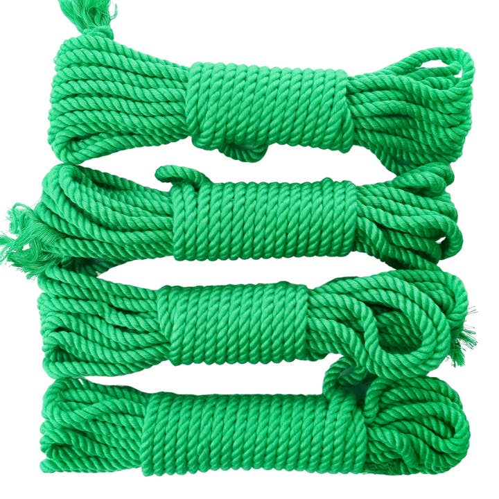 EMERALD GREEN ft m SILK BAMBOO SHIBARI ROPE for wholesale on Faire