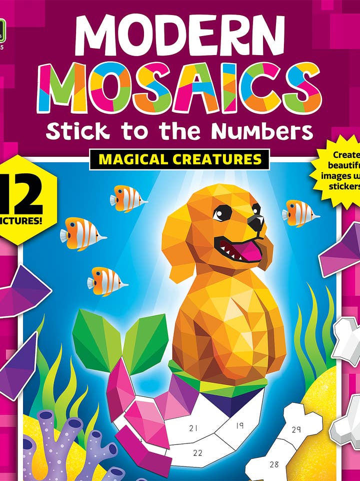 Los mosaicos modernos de Magical Creatures se adhieren a los números para venta al por mayor de Teacher Created Resources