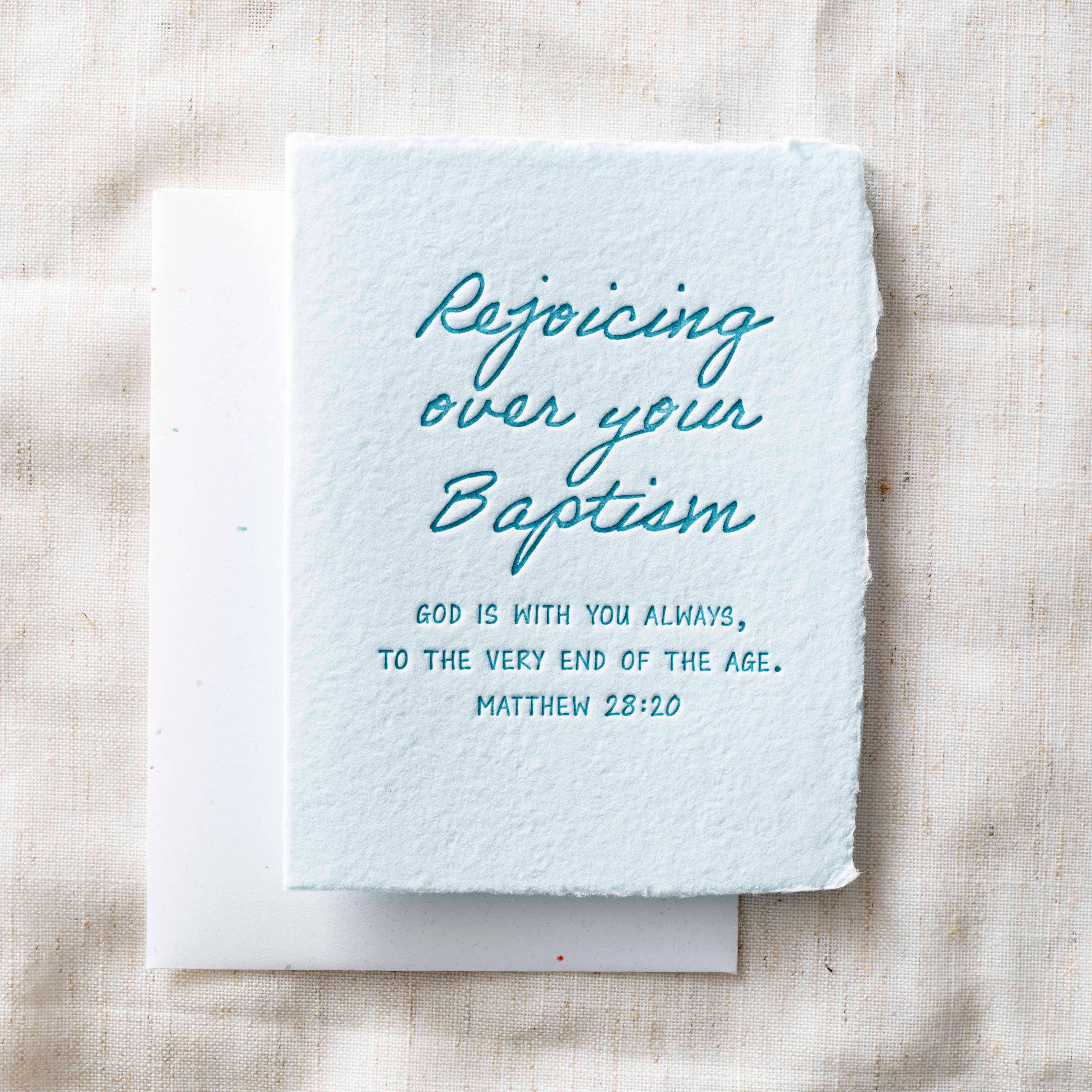 Paper Baristas – wholesale Religious card – Rejoicing over your Baptism | Christian Greeting Card0