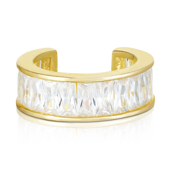 Baguette CZ Ear Cuff for wholesale by Glaze Jewelry