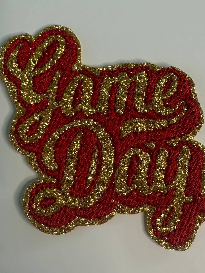 Game Day Glitter Patch for wholesale by Eric Hill Designs, LLC