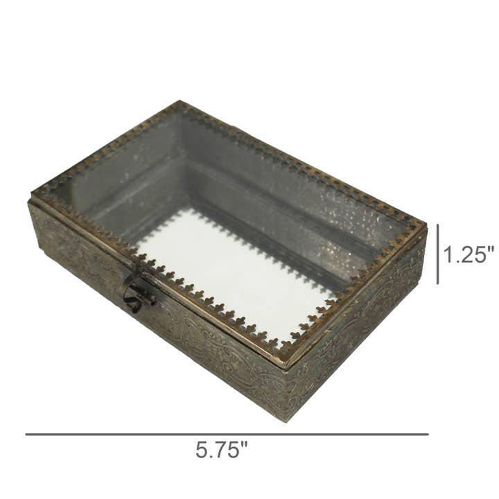 HomArt - Wholesale Jewelry Box/Organizer - Josephine Mirrored Box - Rect, Lrg