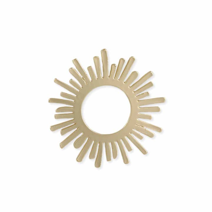 ZAD - Wholesale Stud/Post Earrings - Tribal Rays Sun Gold Post Earring1
