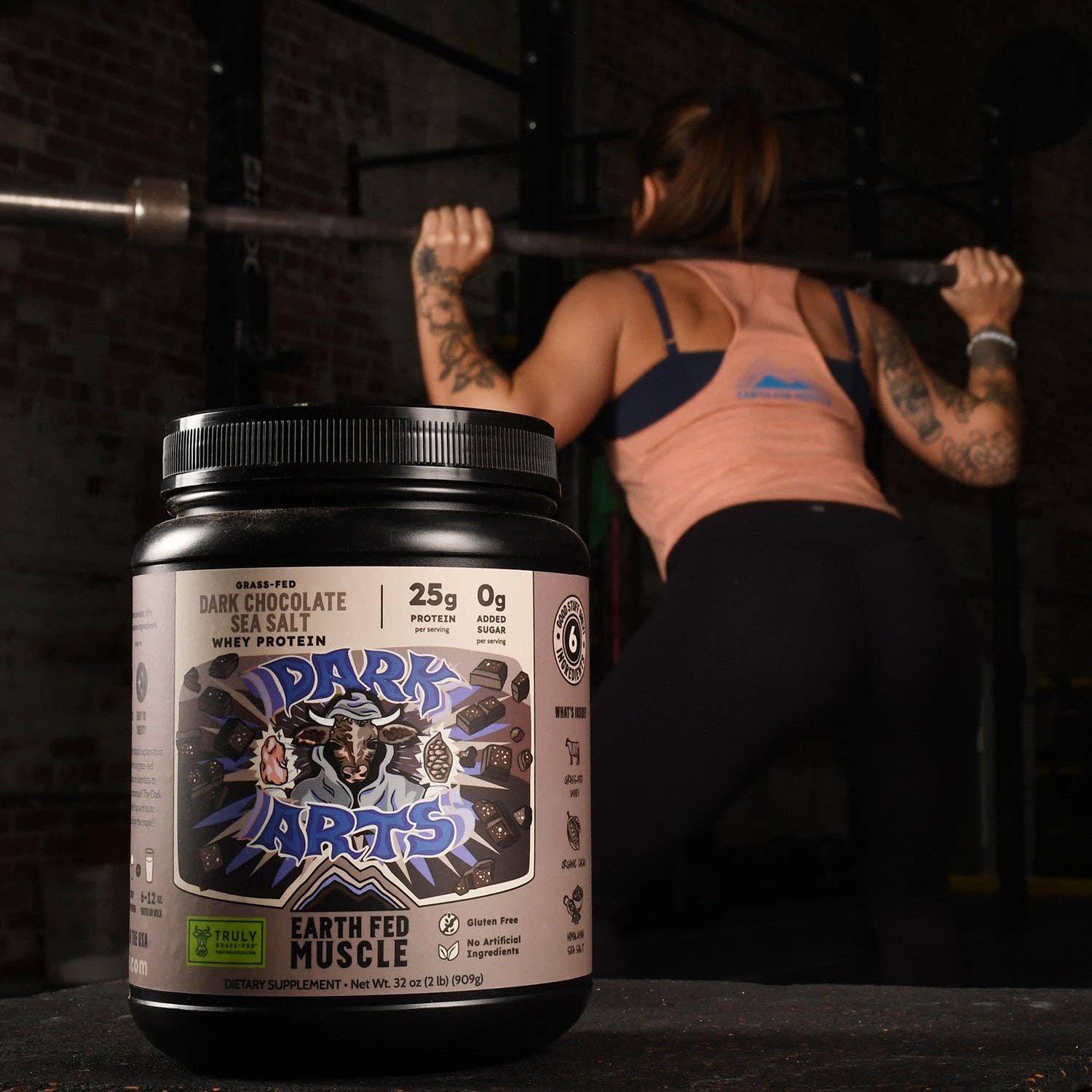 Earth Fed Muscle - Wholesale Protein/Superfood Powder - Dark Arts Salted Chocolate Grass-Fed Whey Protein7