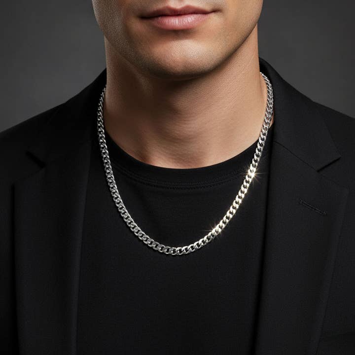 WJW - Wholesale Link & chain necklace - Stainless Steel Curb Chain Necklace1