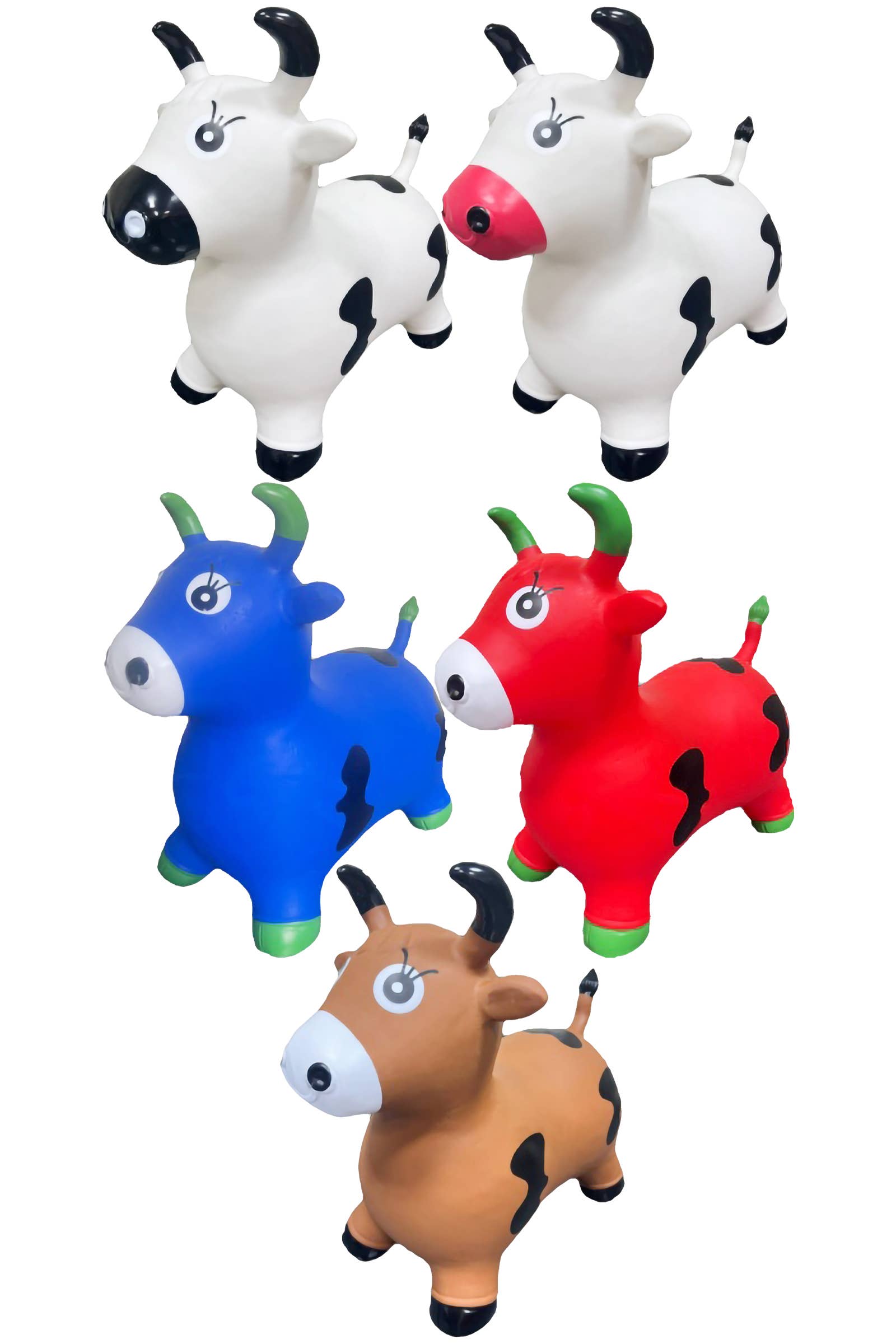 ASSORTED Kids Jumbo Cow Inflatable Pvc Hopper Toy for wholesale on Faire1