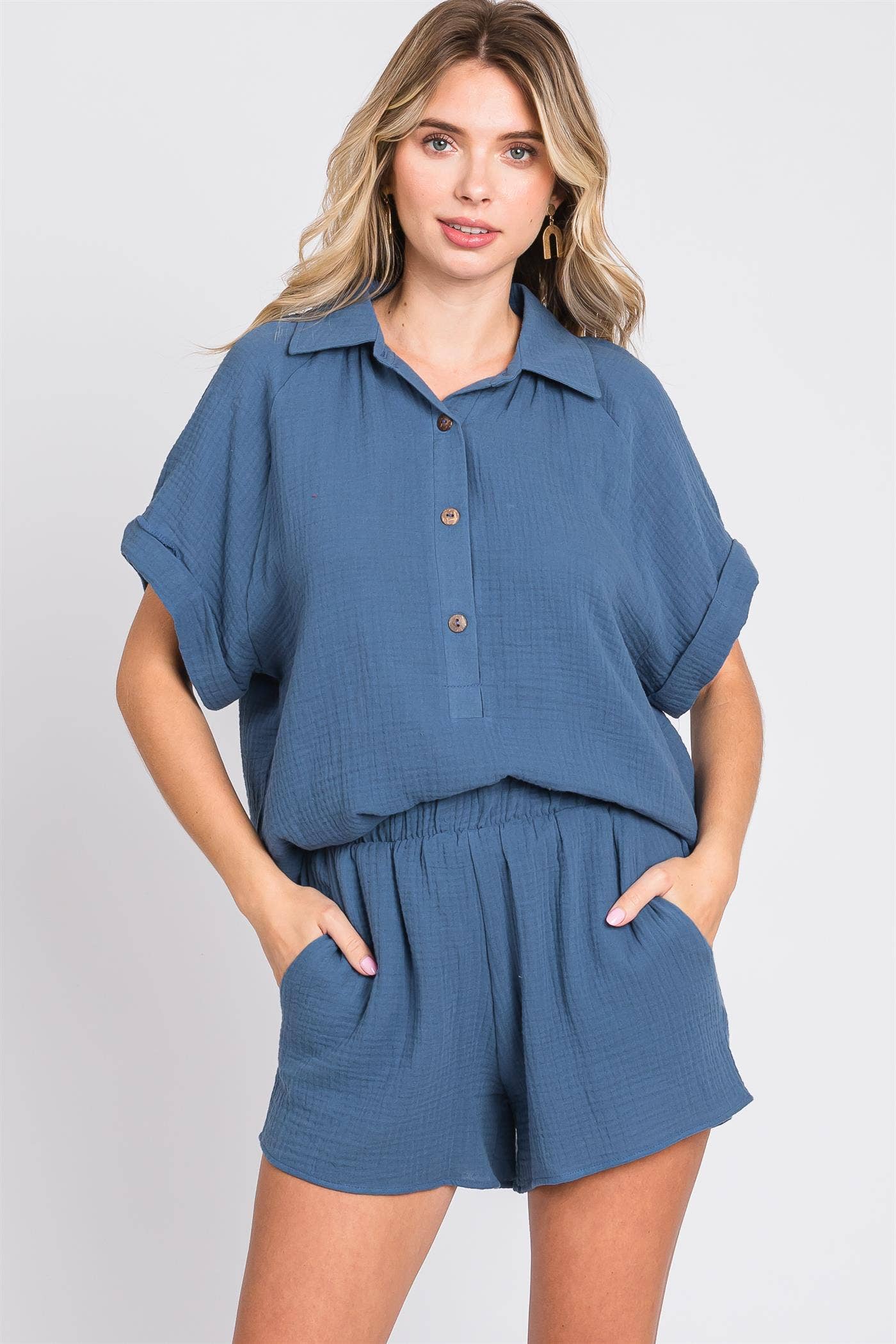 GeeGee x Lovelo - Vente Ensemble de vêtements d'intérieur – femme - Ensemble de 2 pièces Plus Gauze : WTP61501PL18