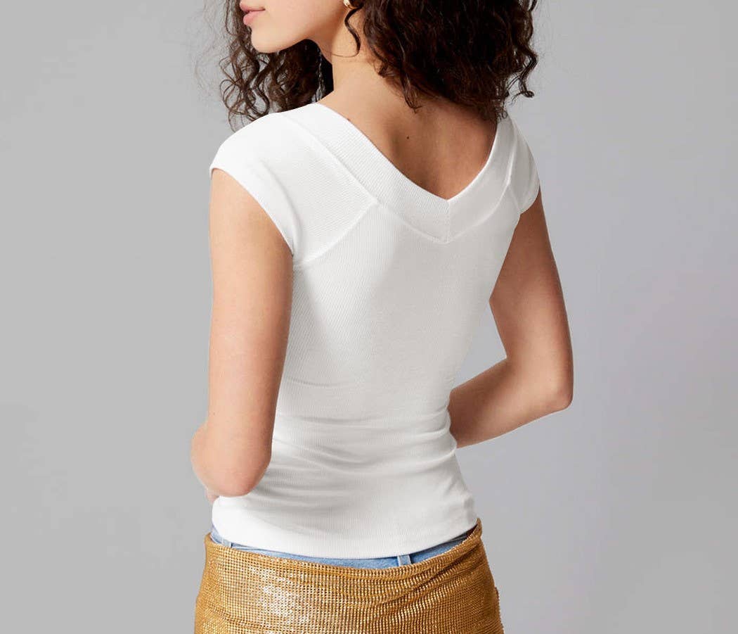 HIDDENBRAND - Wholesale Knit Top - Women's - Slim Solid Color Bottom Shirt T-Shirt24