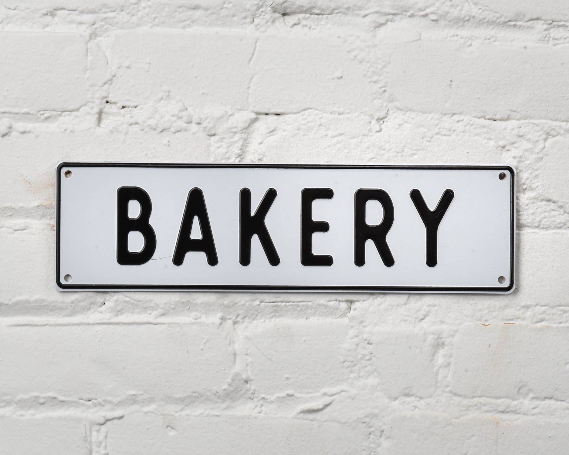 Black White Bakery Aluminum Sign for wholesale on Faire0