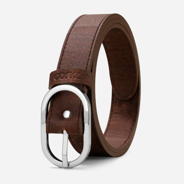 Belt Women Cork 30mm - Silver Buckle for wholesale by Corkor