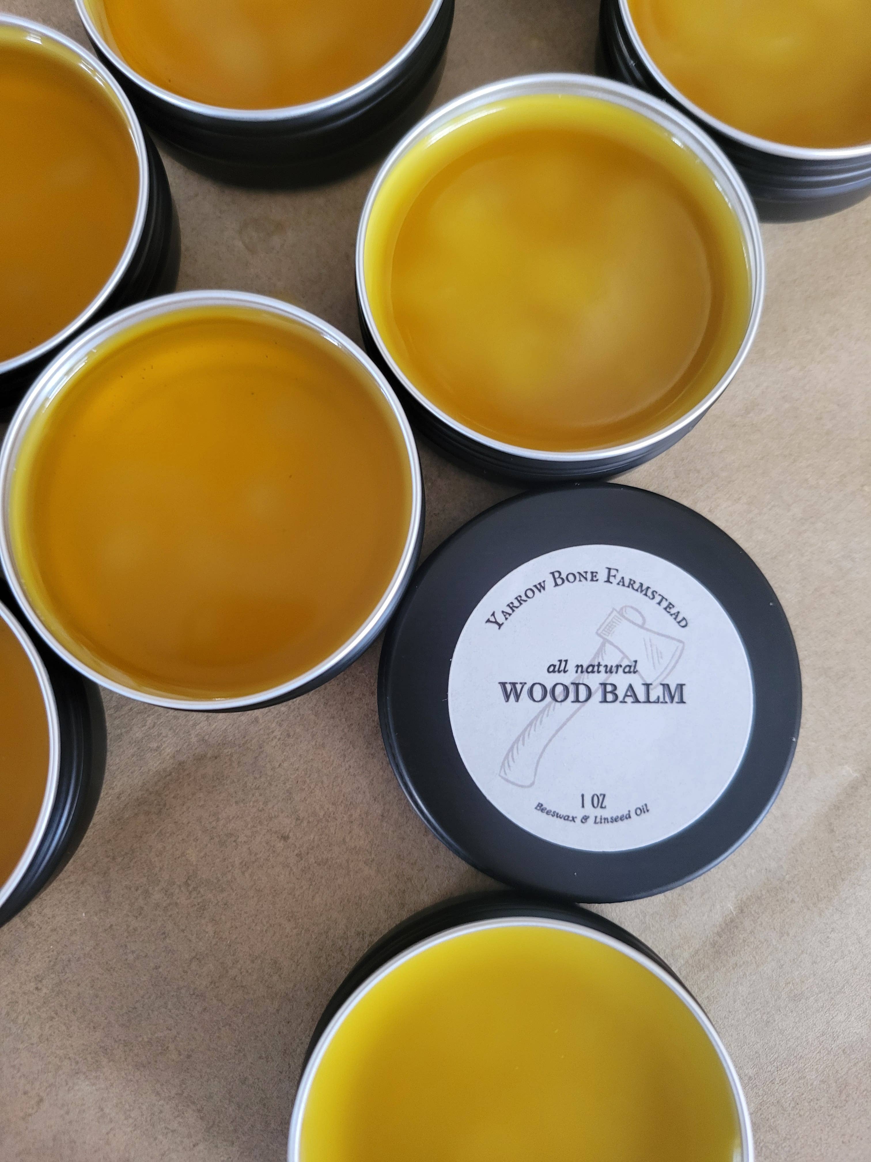 Yarrow Bone Farmstead - Wholesale Wood butter - 2oz Beeswax & Linseed Oil Wood Balm3