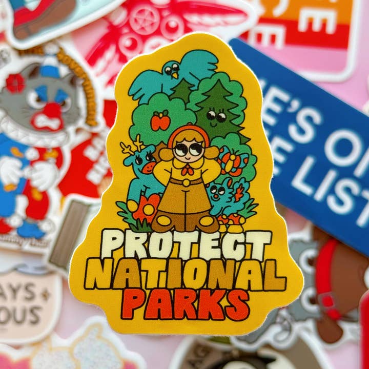 Pegatina de vinilo "Protege los parques nacionales" para venta al por mayor de Bewilderment
