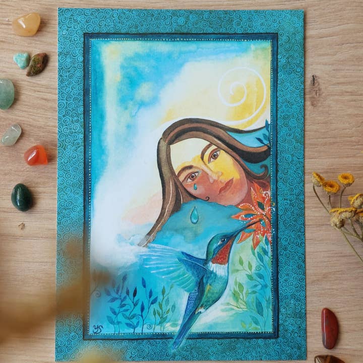 sieben lichter – wholesale Vykort – Konstvykort "Allt kommer att bli bra"