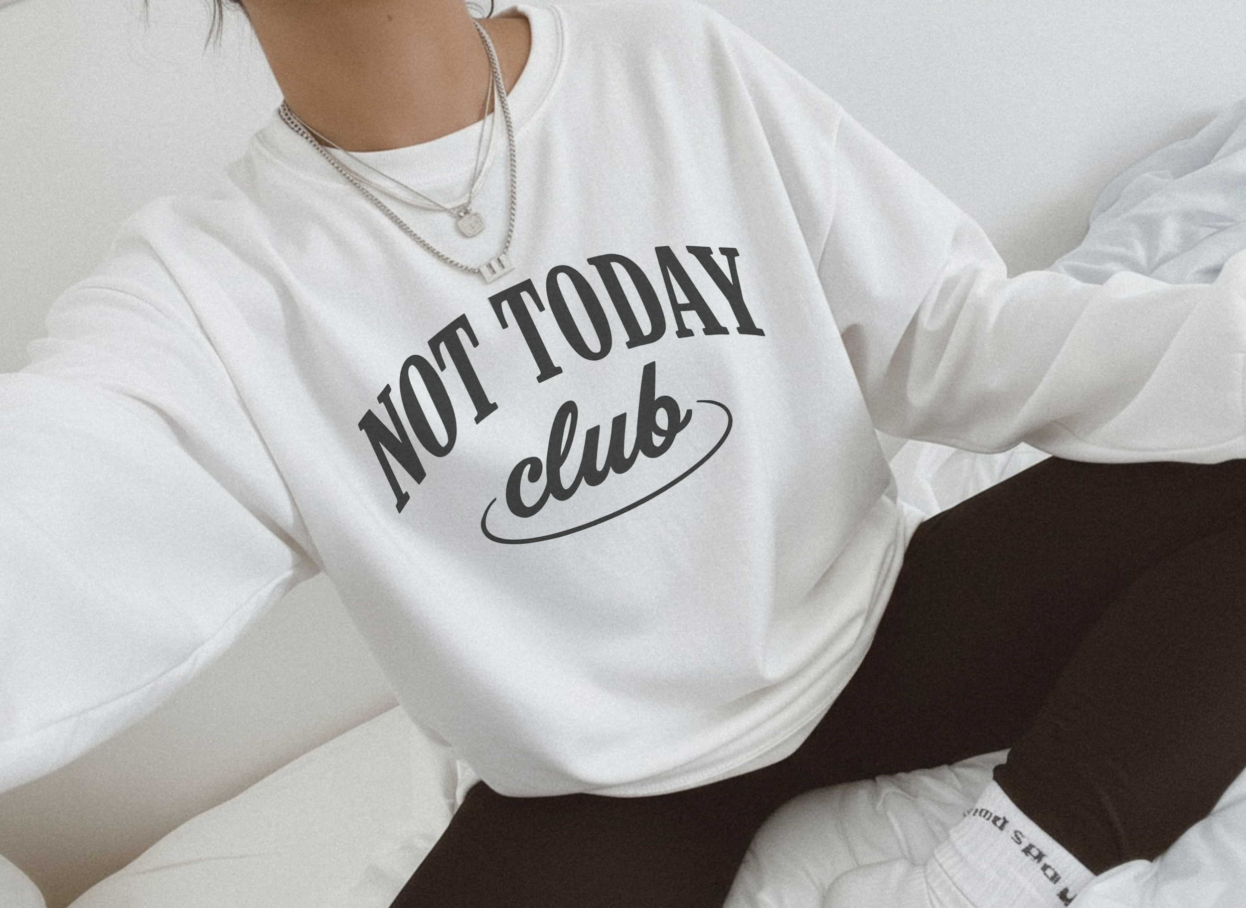 Lucy + Company - Wholesale Graphic Sweatshirt - Women's - Not Today Club Graphic Sweatshirt5