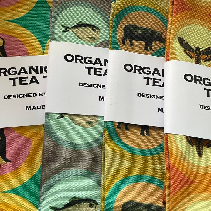 Animal Print Tea Towels - 100% Organic Cotton for wholesale by Ninaskadesigns