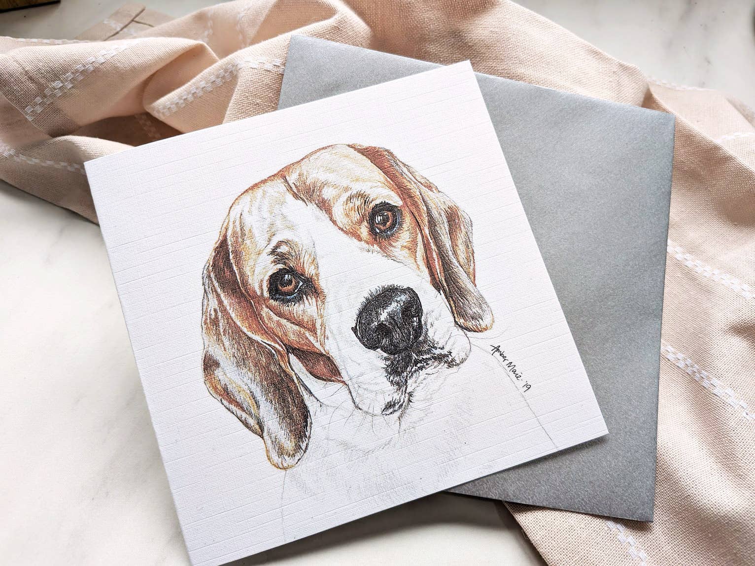 Amber Marie Studio - Wholesale Everyday Greeting Card - Beagle Most Pupular Greetings Card2