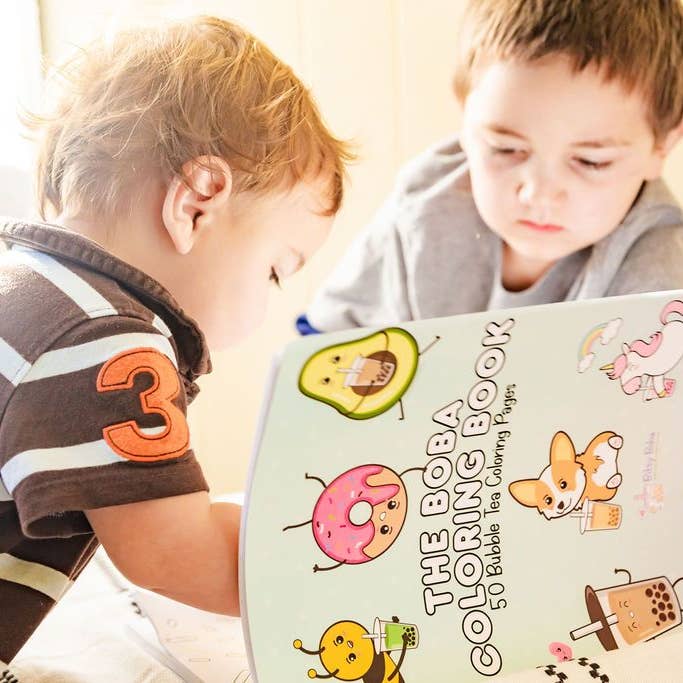 Bitsy Boba - Wholesale Coloring & Activity Book - Kids & Baby - The Boba Coloring Book: 50 Bubble Tea Illustrations7