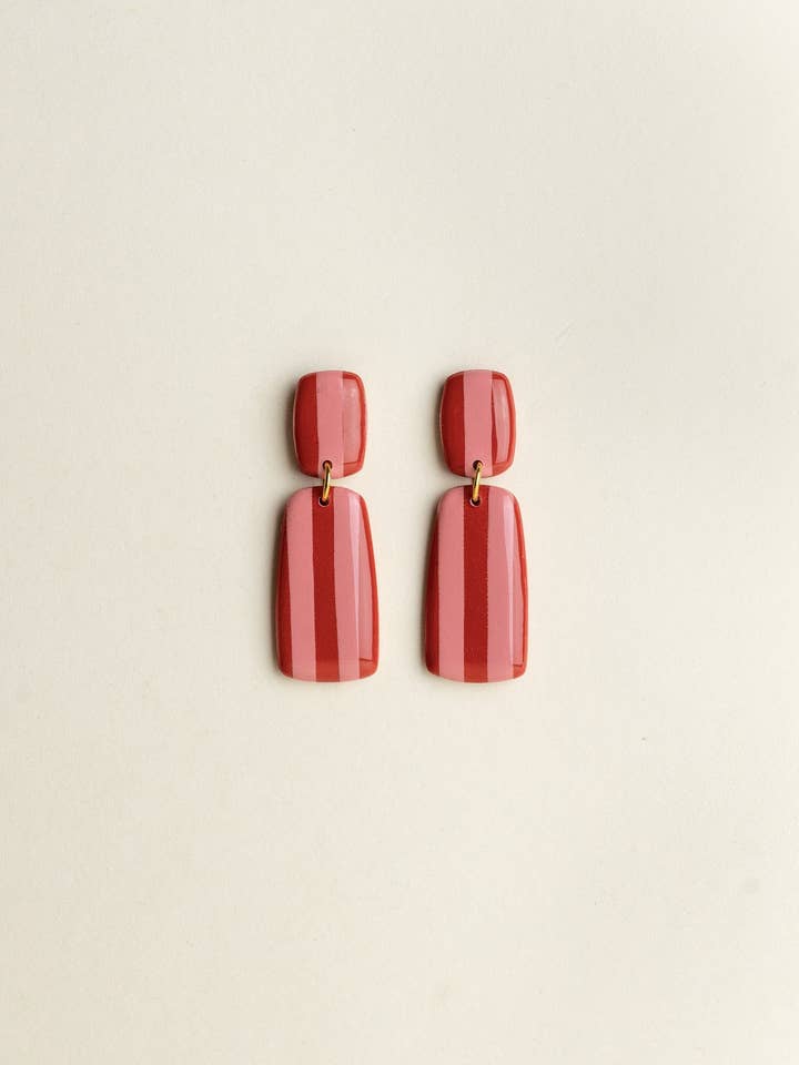 Earrings Julia - Red / Bloom for wholesale by Van Schaaijk Studio