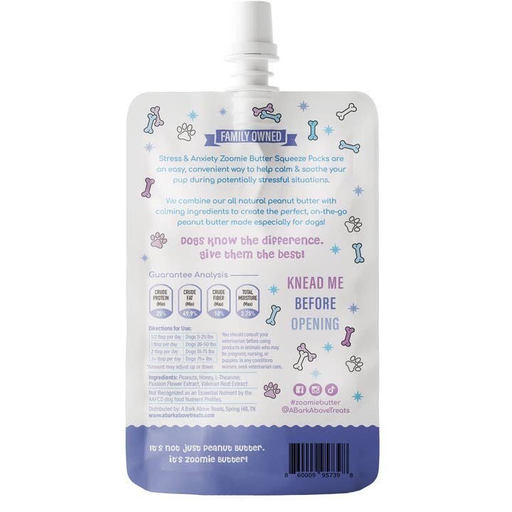 A Bark Above Treats - Wholesale Pet Treats - Dog - Stress & Anxiety Squeeze Pack5