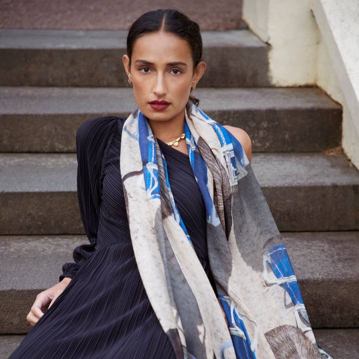 BEFORE THE CROWDS skinny wool scarf for wholesale by GOOD&CO