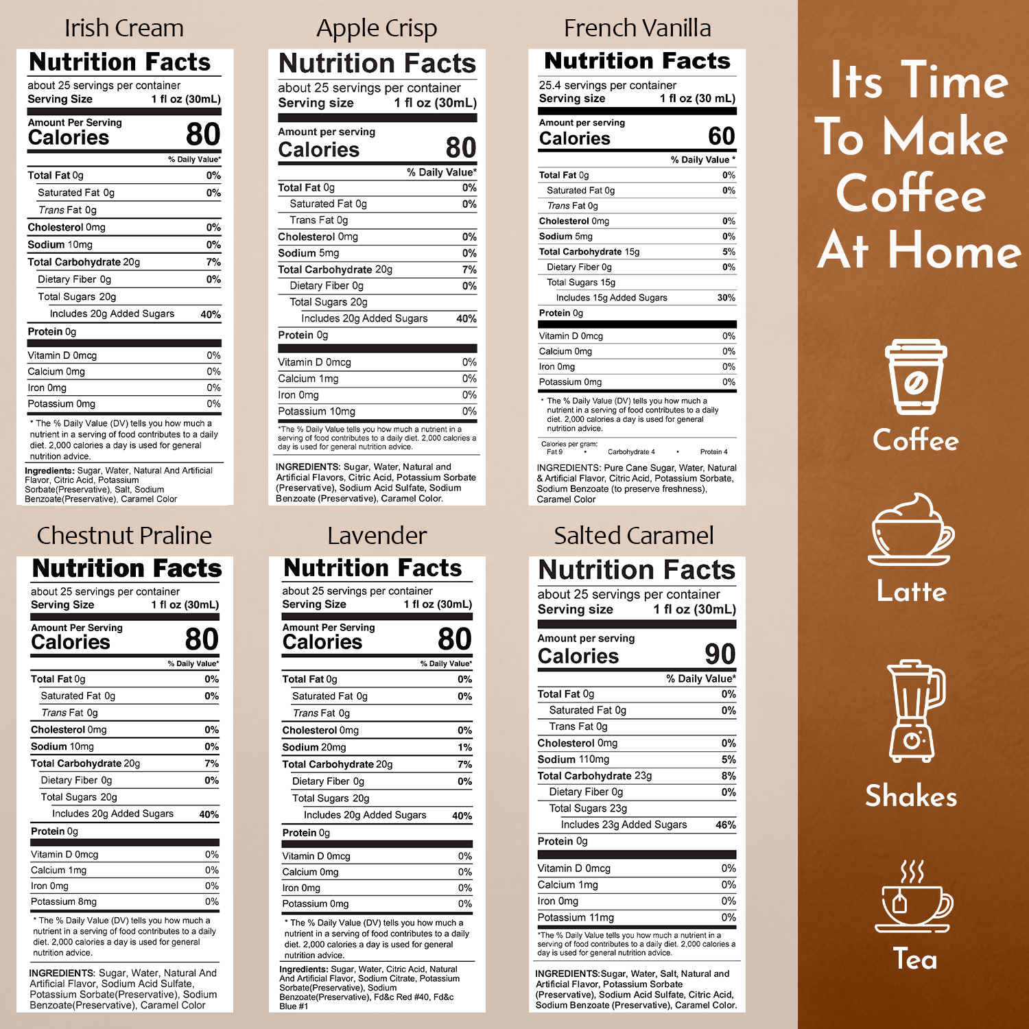 Syruvia - Vente Sirops aromatisés - Coffret Syruvia Mix - Édition Café Gourmet (6 Pack)4