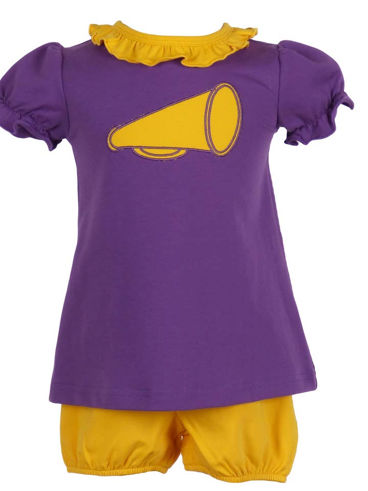 Game Day Bloomer Set - Purple and Gold for wholesale by The Yellow Lamb