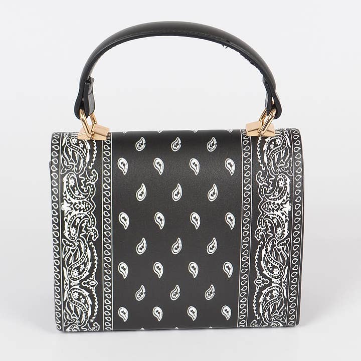 3AM BY H&D ACCESSORIES - Wholesale Crossbody Bag - Women's - Bandana Print Handle Cross Body Bag