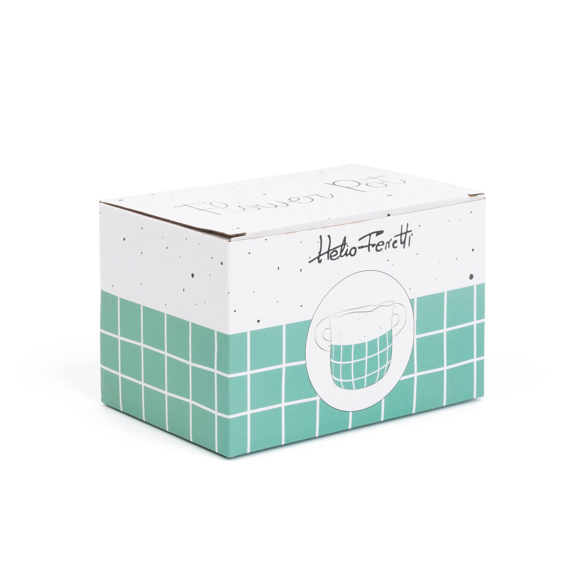 Helio Ferretti - Wholesale Vase - HANDMADE GREEN VASE - HAND PAINTED HF2