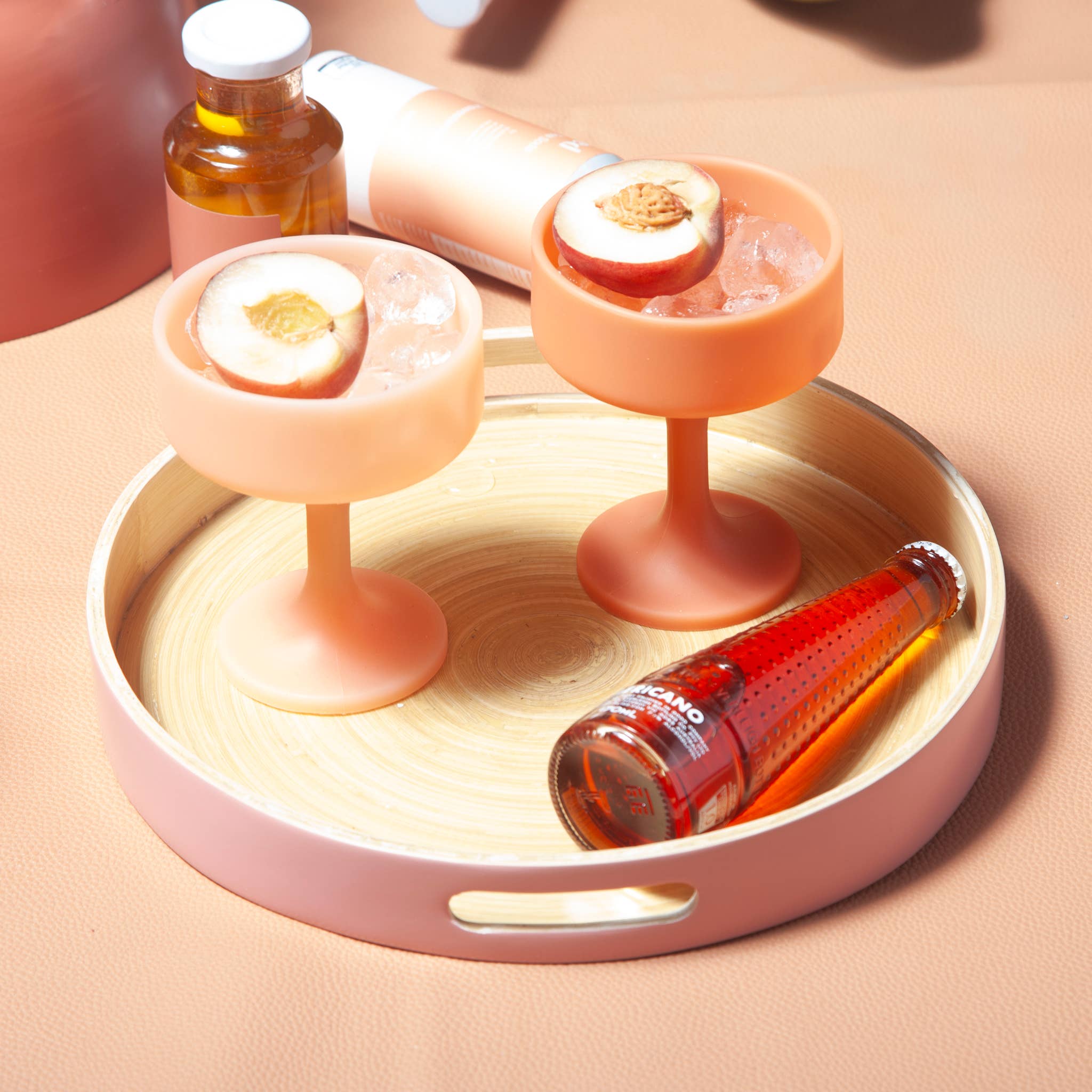 porter green | style + sustainability - Wholesale Cocktail/liquor glass - Terra + Peach | Mecc | Silicone Unbreakable Cocktail Glasses5